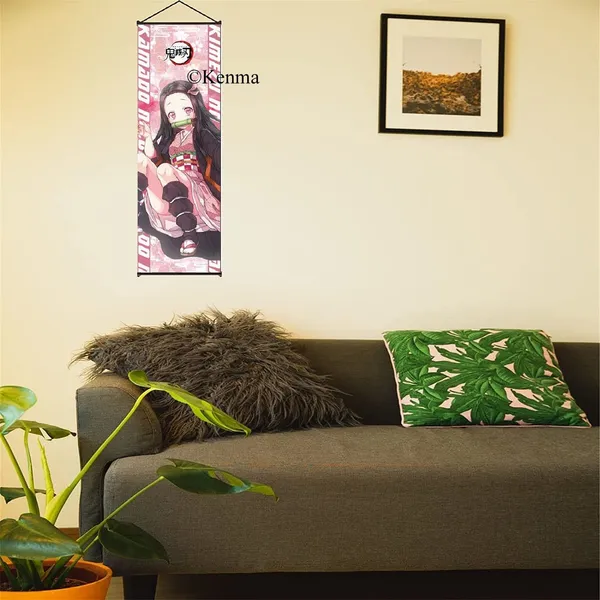 Demon_Slayer_Nezuko_Kamado_Anime_Poster_Wall_Scroll_|_Art_Demon_Slaying_Corps_Canvas_Hanging_Paintings_Wall_Art_Decor_For_Home_Dorm_Office_(70_X_25_Cm)