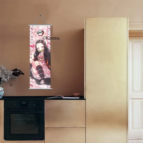 Demon_Slayer_Nezuko_Kamado_Anime_Poster_Wall_Scroll_|_Art_Demon_Slaying_Corps_Canvas_Hanging_Paintings_Wall_Art_Decor_For_Home_Dorm_Office_(70_X_25_Cm)