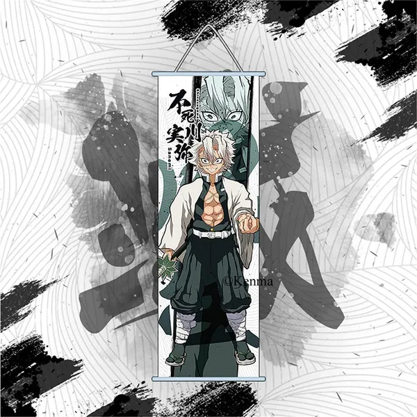 Demon_Slayer_Shinazugawa_Sanemi_Anime_Poster_Wall_Scroll_|_Art_Demon_Slaying_Corps_Canvas_Hanging_Paintings_Wall_Art_Decor_For_Home_Dorm_Office_(70_X_25_Cm)