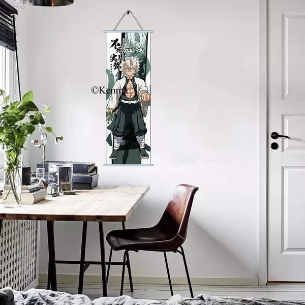 Demon_Slayer_Shinazugawa_Sanemi_Anime_Poster_Wall_Scroll_|_Art_Demon_Slaying_Corps_Canvas_Hanging_Paintings_Wall_Art_Decor_For_Home_Dorm_Office_(70_X_25_Cm)