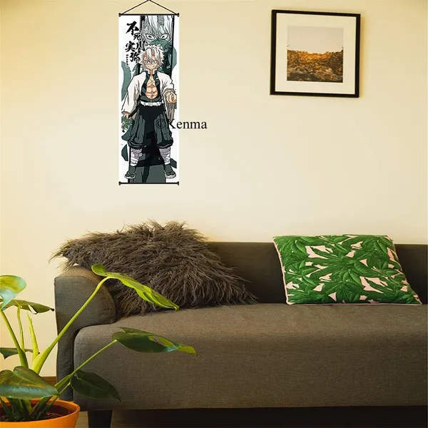 Demon_Slayer_Shinazugawa_Sanemi_Anime_Poster_Wall_Scroll_|_Art_Demon_Slaying_Corps_Canvas_Hanging_Paintings_Wall_Art_Decor_For_Home_Dorm_Office_(70_X_25_Cm)