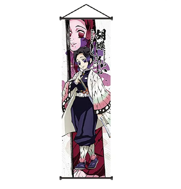 Demon_Slayer_Shinobu_Kochou_Anime_Poster_Wall_Scroll_|_Art_Demon_Slaying_Corps_Canvas_Hanging_Paintings_Wall_Art_Decor_For_Home_Dorm_Office_(70_X_25_Cm)