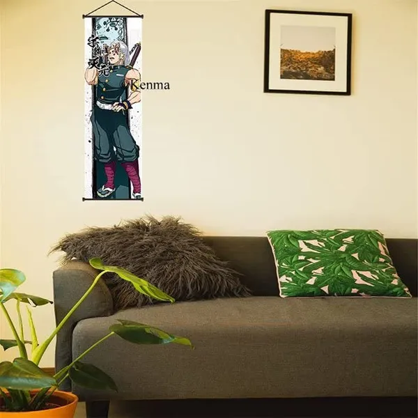 Demon_Slayer_Tengen_Uzui_Anime_Poster_Wall_Scroll_|_Art_Demon_Slaying_Corps_Canvas_Hanging_Paintings_Wall_Art_Decor_For_Home_Dorm_Office_(70_X_25_Cm)