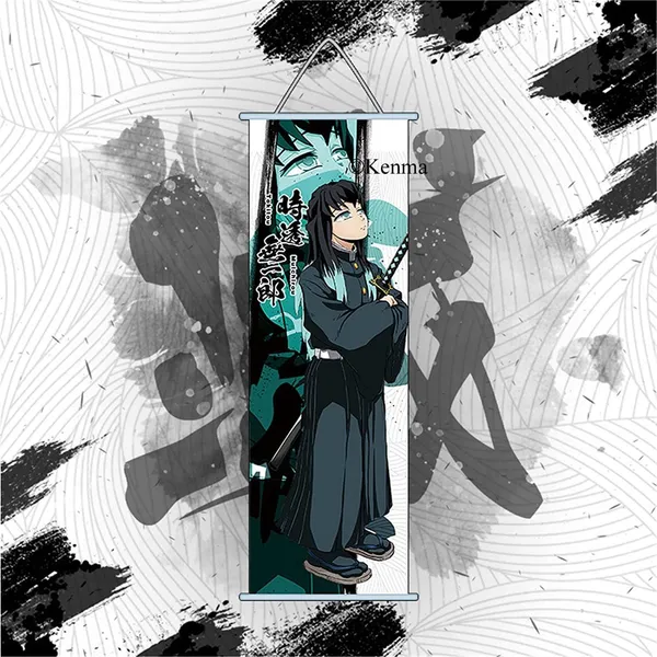 Demon_Slayer_Tokitou_Muichirou_Anime_Poster_Wall_Scroll_|_Art_Demon_Slaying_Corps_Canvas_Hanging_Paintings_Wall_Art_Decor_For_Home_Dorm_Office_(70_X_25_Cm)