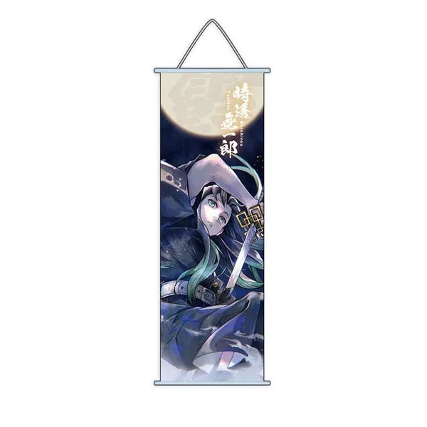 Demon_Slayer_Tokitou_Muichirou_Model_2_Anime_Poster_Wall_Scroll_|_Art_Demon_Slaying_Corps_Canvas_Hanging_Paintings_Wall_Art_Decor_For_Home_Dorm_Office_(70_X_25_Cm)