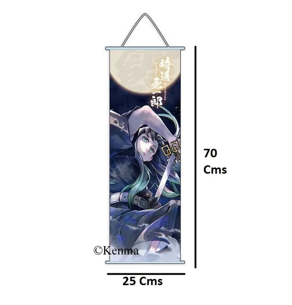 Demon_Slayer_Tokitou_Muichirou_Model_2_Anime_Poster_Wall_Scroll_|_Art_Demon_Slaying_Corps_Canvas_Hanging_Paintings_Wall_Art_Decor_For_Home_Dorm_Office_(70_X_25_Cm)