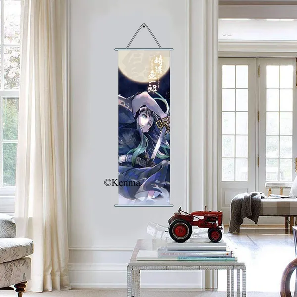 Demon_Slayer_Tokitou_Muichirou_Model_2_Anime_Poster_Wall_Scroll_|_Art_Demon_Slaying_Corps_Canvas_Hanging_Paintings_Wall_Art_Decor_For_Home_Dorm_Office_(70_X_25_Cm)