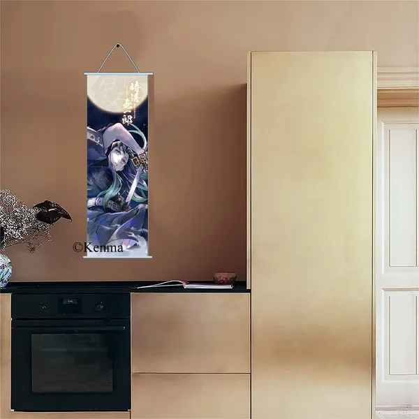 Demon_Slayer_Tokitou_Muichirou_Model_2_Anime_Poster_Wall_Scroll_|_Art_Demon_Slaying_Corps_Canvas_Hanging_Paintings_Wall_Art_Decor_For_Home_Dorm_Office_(70_X_25_Cm)