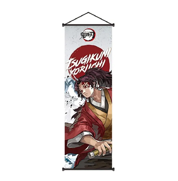 Demon_Slayer_Tsugikuni_Yoriichi_Anime_Poster_Wall_Scroll_|_Art_Demon_Slaying_Corps_Canvas_Hanging_Paintings_Wall_Art_Decor_For_Home_Dorm_Office_(70_X_25_Cm)
