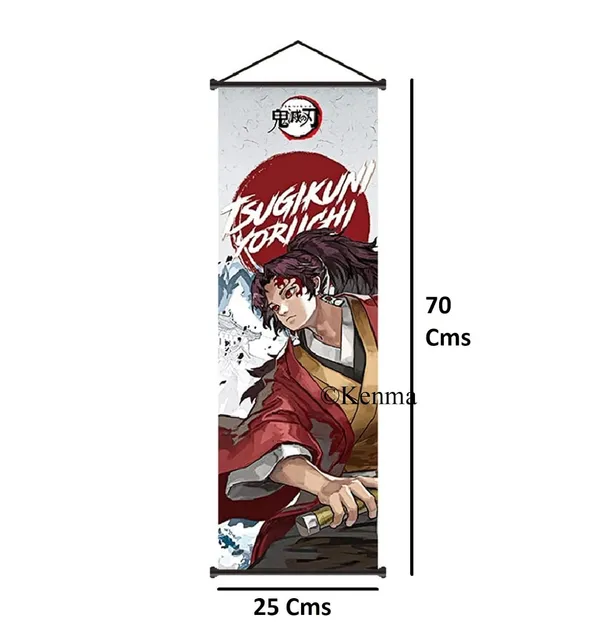 Demon_Slayer_Tsugikuni_Yoriichi_Anime_Poster_Wall_Scroll_|_Art_Demon_Slaying_Corps_Canvas_Hanging_Paintings_Wall_Art_Decor_For_Home_Dorm_Office_(70_X_25_Cm)