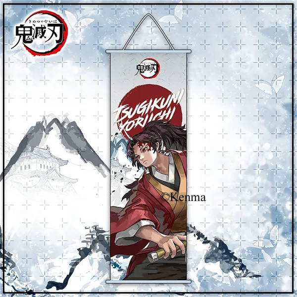 Demon_Slayer_Tsugikuni_Yoriichi_Anime_Poster_Wall_Scroll_|_Art_Demon_Slaying_Corps_Canvas_Hanging_Paintings_Wall_Art_Decor_For_Home_Dorm_Office_(70_X_25_Cm)