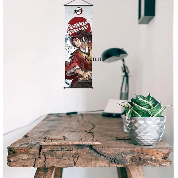 Demon_Slayer_Tsugikuni_Yoriichi_Anime_Poster_Wall_Scroll_|_Art_Demon_Slaying_Corps_Canvas_Hanging_Paintings_Wall_Art_Decor_For_Home_Dorm_Office_(70_X_25_Cm)