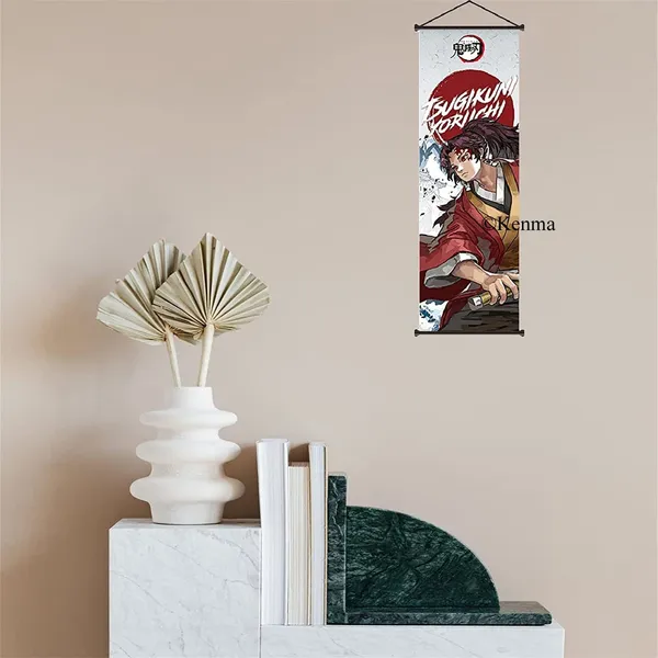 Demon_Slayer_Tsugikuni_Yoriichi_Anime_Poster_Wall_Scroll_|_Art_Demon_Slaying_Corps_Canvas_Hanging_Paintings_Wall_Art_Decor_For_Home_Dorm_Office_(70_X_25_Cm)