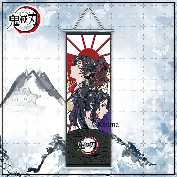 Demon_Slayer_Tsugikuni_Yoriichi_Model_2_Anime_Poster_Wall_Scroll_|_Art_Demon_Slaying_Corps_Canvas_Hanging_Paintings_Wall_Art_Decor_For_Home_Dorm_Office_(70_X_25_Cm)