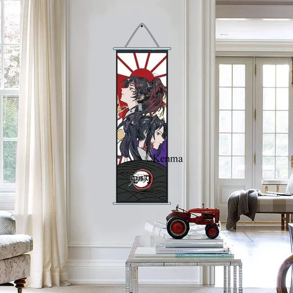 Demon_Slayer_Tsugikuni_Yoriichi_Model_2_Anime_Poster_Wall_Scroll_|_Art_Demon_Slaying_Corps_Canvas_Hanging_Paintings_Wall_Art_Decor_For_Home_Dorm_Office_(70_X_25_Cm)