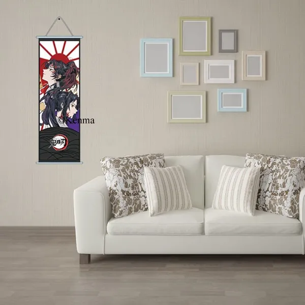 Demon_Slayer_Tsugikuni_Yoriichi_Model_2_Anime_Poster_Wall_Scroll_|_Art_Demon_Slaying_Corps_Canvas_Hanging_Paintings_Wall_Art_Decor_For_Home_Dorm_Office_(70_X_25_Cm)