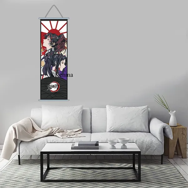 Demon_Slayer_Tsugikuni_Yoriichi_Model_2_Anime_Poster_Wall_Scroll_|_Art_Demon_Slaying_Corps_Canvas_Hanging_Paintings_Wall_Art_Decor_For_Home_Dorm_Office_(70_X_25_Cm)