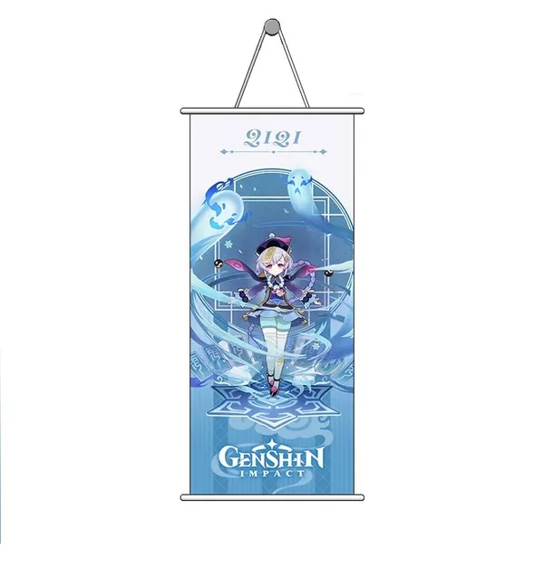 Genshin_Impact_2121_Anime_Poster_Wall_Scroll_|_Art_Demon_Slaying_Corps_Canvas_Hanging_Paintings_Wall_Art_Decor_For_Home_Dorm_Office_(70_X_25_Cm)