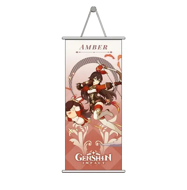 Genshin_Impact_Amber_Anime_Poster_Wall_Scroll_|_Art_Canvas_Hanging_Paintings_Wall_Art_Decor_For_Home_Dorm_Office_(70_X_25_Cm)