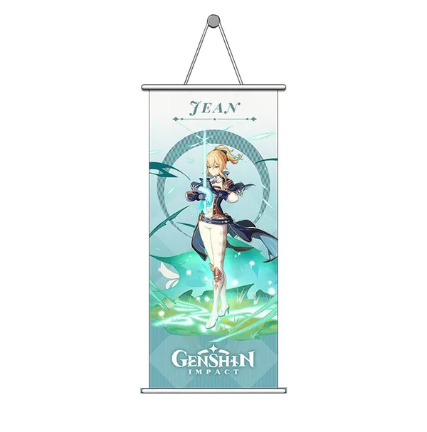 Genshin_Impact_Jean_Anime_Poster_Wall_Scroll_|_Art_Canvas_Hanging_Paintings_Wall_Art_Decor_For_Home_Dorm_Office_(70_X_25_Cm)