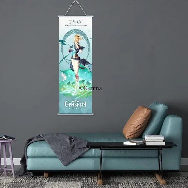 Genshin_Impact_Jean_Anime_Poster_Wall_Scroll_|_Art_Canvas_Hanging_Paintings_Wall_Art_Decor_For_Home_Dorm_Office_(70_X_25_Cm)