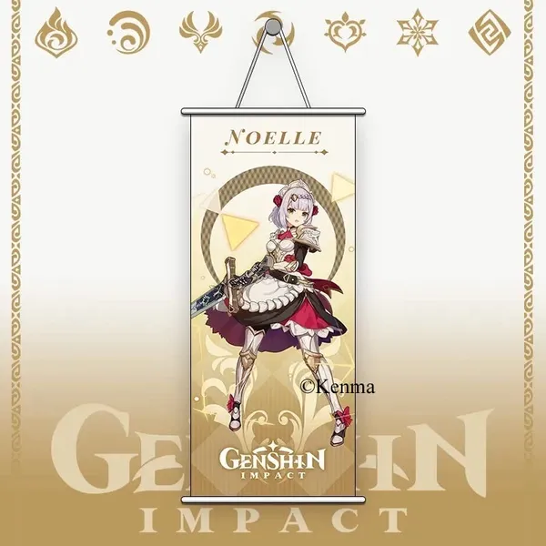 Genshin_Impact_Noelle_Anime_Poster_Wall_Scroll_|_Art_Canvas_Hanging_Paintings_Wall_Art_Decor_For_Home_Dorm_Office_(70_X_25_Cm)