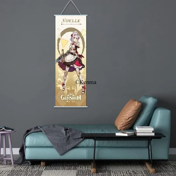 Genshin_Impact_Noelle_Anime_Poster_Wall_Scroll_|_Art_Canvas_Hanging_Paintings_Wall_Art_Decor_For_Home_Dorm_Office_(70_X_25_Cm)