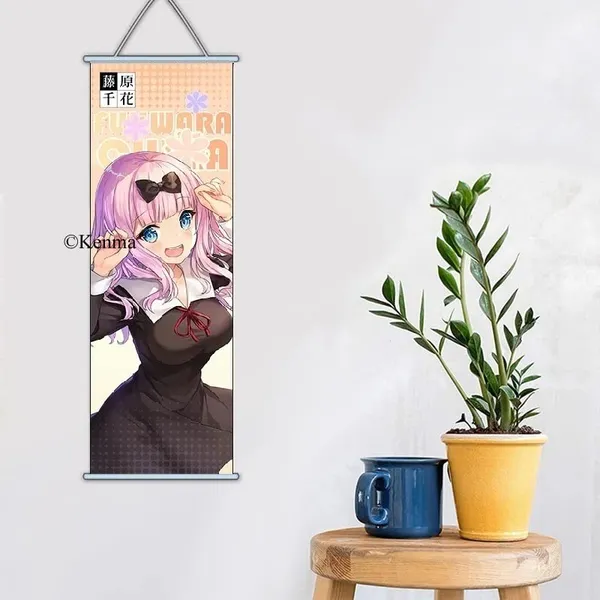 Love_Is_War_Kaguya_Fujiwara_Anime_Anime_Poster_Wall_Scroll_|_Art_Canvas_Hanging_Paintings_Wall_Art_Decor_For_Home_Dorm_Office_(70_X_25_Cm)