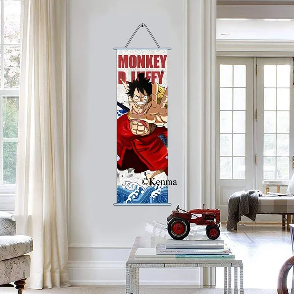 One_Piece_Monkey_D_Luffy_Anime_Poster_Wall_Scroll_|_Art_Canvas_Hanging_Paintings_Wall_Art_Decor_For_Home_Dorm_Office_(70_X_25_Cm)
