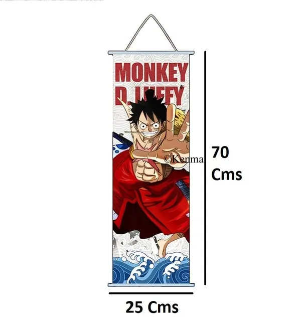 One_Piece_Monkey_D_Luffy_Anime_Poster_Wall_Scroll_|_Art_Canvas_Hanging_Paintings_Wall_Art_Decor_For_Home_Dorm_Office_(70_X_25_Cm)