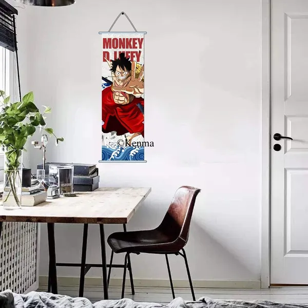 One_Piece_Monkey_D_Luffy_Anime_Poster_Wall_Scroll_|_Art_Canvas_Hanging_Paintings_Wall_Art_Decor_For_Home_Dorm_Office_(70_X_25_Cm)