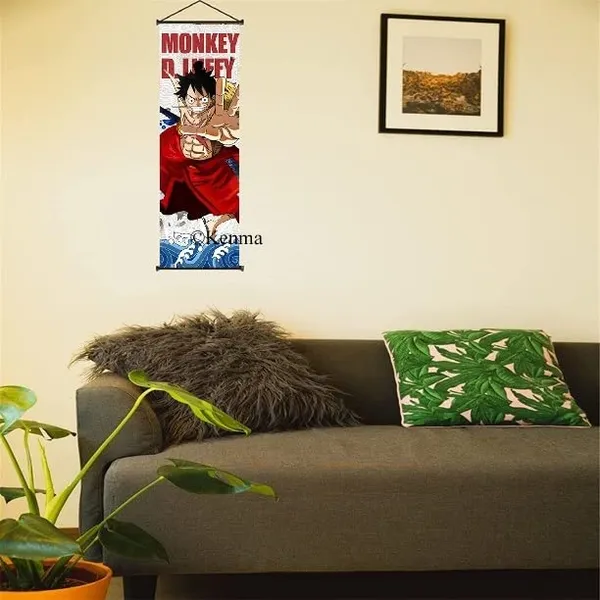One_Piece_Monkey_D_Luffy_Anime_Poster_Wall_Scroll_|_Art_Canvas_Hanging_Paintings_Wall_Art_Decor_For_Home_Dorm_Office_(70_X_25_Cm)