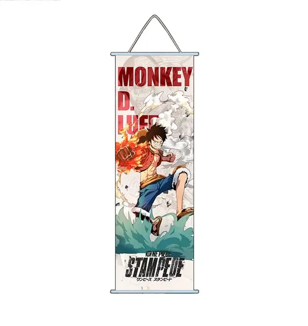 One_Piece_Monkey_D_Luffy_Model_2_Anime_Poster_Wall_Scroll_Art_Canvas_Hanging_Paintings_Wall_Art_Decor_For_Home_Dorm_Office_(70_X_25_Cm)