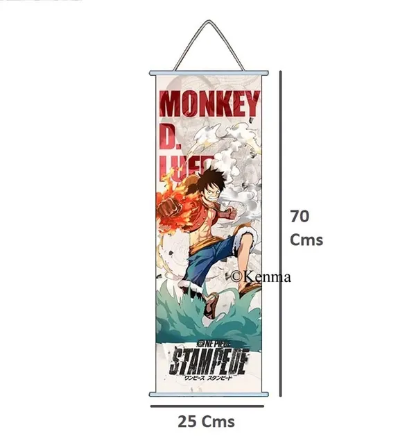 One_Piece_Monkey_D_Luffy_Model_2_Anime_Poster_Wall_Scroll_Art_Canvas_Hanging_Paintings_Wall_Art_Decor_For_Home_Dorm_Office_(70_X_25_Cm)