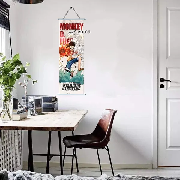 One_Piece_Monkey_D_Luffy_Model_2_Anime_Poster_Wall_Scroll_Art_Canvas_Hanging_Paintings_Wall_Art_Decor_For_Home_Dorm_Office_(70_X_25_Cm)