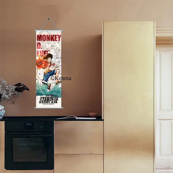 One_Piece_Monkey_D_Luffy_Model_2_Anime_Poster_Wall_Scroll_Art_Canvas_Hanging_Paintings_Wall_Art_Decor_For_Home_Dorm_Office_(70_X_25_Cm)