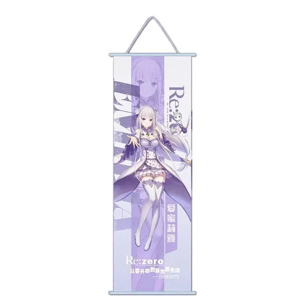 Re_Zero_Anime_Poster_Wall_Scroll_|_Art_Canvas_Hanging_Paintings_Wall_Art_Decor_For_Home_Dorm_Office_(70_X_25_Cm)
