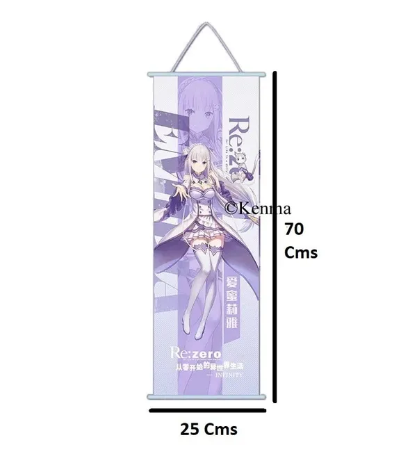Re_Zero_Anime_Poster_Wall_Scroll_|_Art_Canvas_Hanging_Paintings_Wall_Art_Decor_For_Home_Dorm_Office_(70_X_25_Cm)