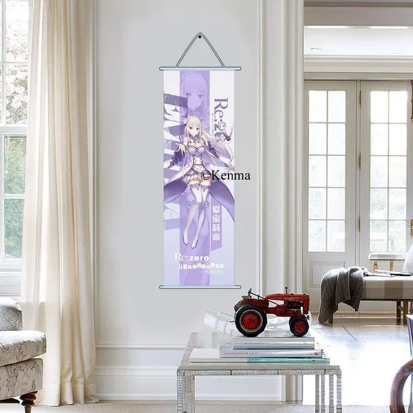 Re_Zero_Anime_Poster_Wall_Scroll_|_Art_Canvas_Hanging_Paintings_Wall_Art_Decor_For_Home_Dorm_Office_(70_X_25_Cm)