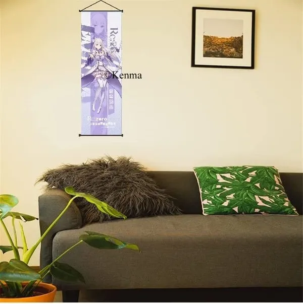 Re_Zero_Anime_Poster_Wall_Scroll_|_Art_Canvas_Hanging_Paintings_Wall_Art_Decor_For_Home_Dorm_Office_(70_X_25_Cm)
