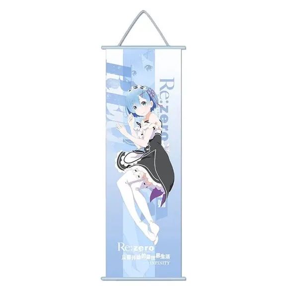 Re_Zero_Rem_Anime_Poster_Wall_Scroll_|_Art_Canvas_Hanging_Paintings_Wall_Art_Decor_For_Home_Dorm_Office_(70_X_25_Cm)
