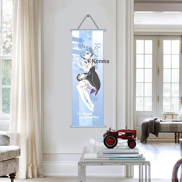 Re_Zero_Rem_Anime_Poster_Wall_Scroll_|_Art_Canvas_Hanging_Paintings_Wall_Art_Decor_For_Home_Dorm_Office_(70_X_25_Cm)