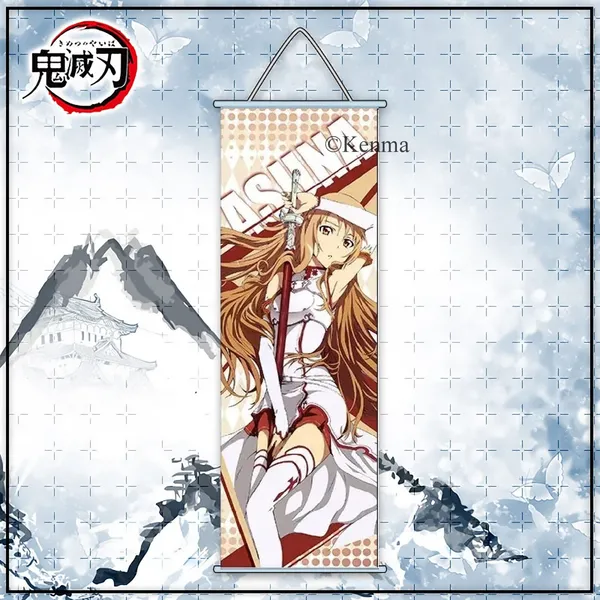 Art_Online_Asuna_Anime_Poster_Wall_Scroll_|_Art_Canvas_Hanging_Paintings_Wall_Art_Decor_For_Home_Dorm_Office_(70_X_25_Cm)
