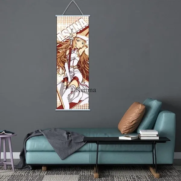 Art_Online_Asuna_Anime_Poster_Wall_Scroll_|_Art_Canvas_Hanging_Paintings_Wall_Art_Decor_For_Home_Dorm_Office_(70_X_25_Cm)