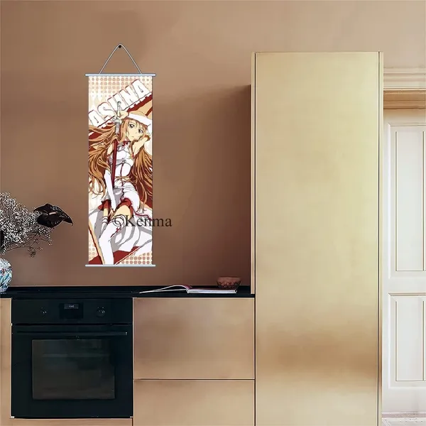 Art_Online_Asuna_Anime_Poster_Wall_Scroll_|_Art_Canvas_Hanging_Paintings_Wall_Art_Decor_For_Home_Dorm_Office_(70_X_25_Cm)
