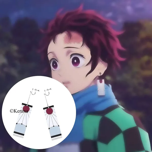 Demon_Slayer_Tanjiro_Hanafuda_Earrings_Anime_Cosplay_Pendants_Accessories_Jewellery