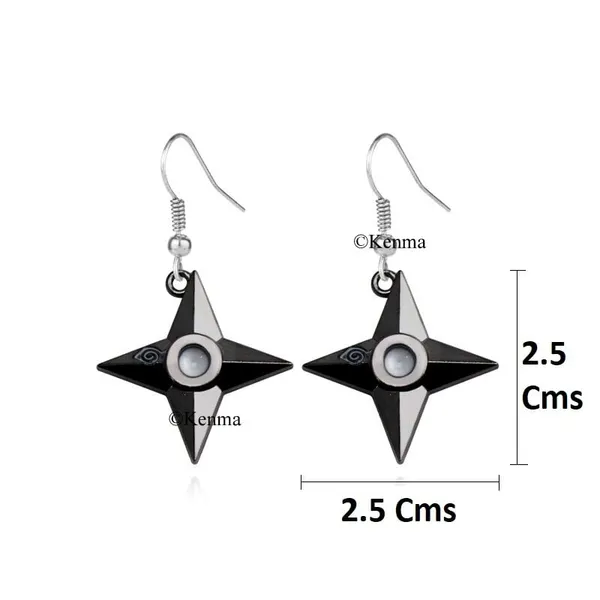 Shuriken_Earrings_Anime_Cosplay_Pendants_Accessories_Jewellery
