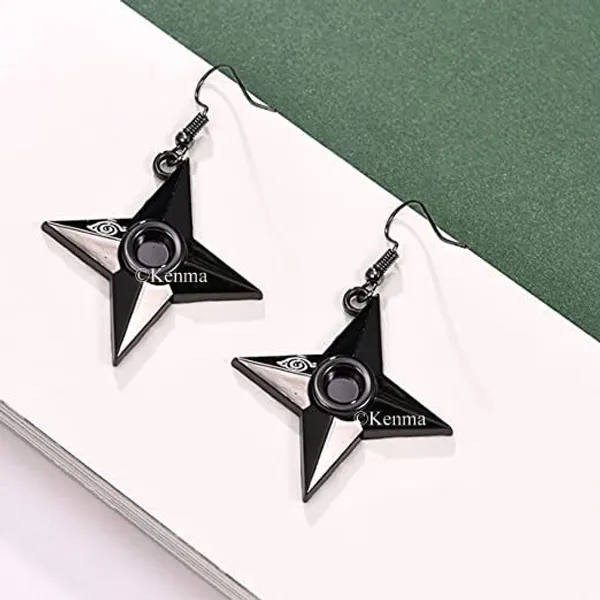Shuriken_Earrings_Anime_Cosplay_Pendants_Accessories_Jewellery