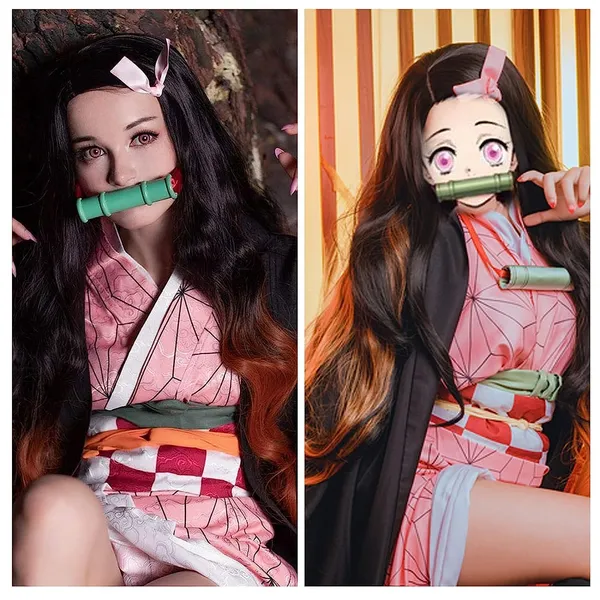 Demon_Slayer_Kamado_Nezuko_Orange_Gradient_Black_Hair_Women_Long_Natural_Wavy_Anime_For_Halloween_Cosplay_Show_Synthetic_For_All