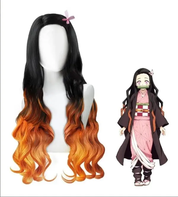 Demon_Slayer_Kamado_Nezuko_Orange_Gradient_Black_Hair_Women_Long_Natural_Wavy_Anime_For_Halloween_Cosplay_Show_Synthetic_For_All